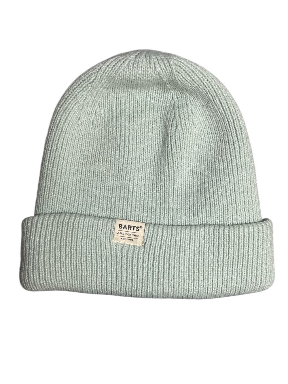 Barts Kids Girls Boys Unisex Blue Ribbed Knit Cuffed Bonnet Beanie Hat OS